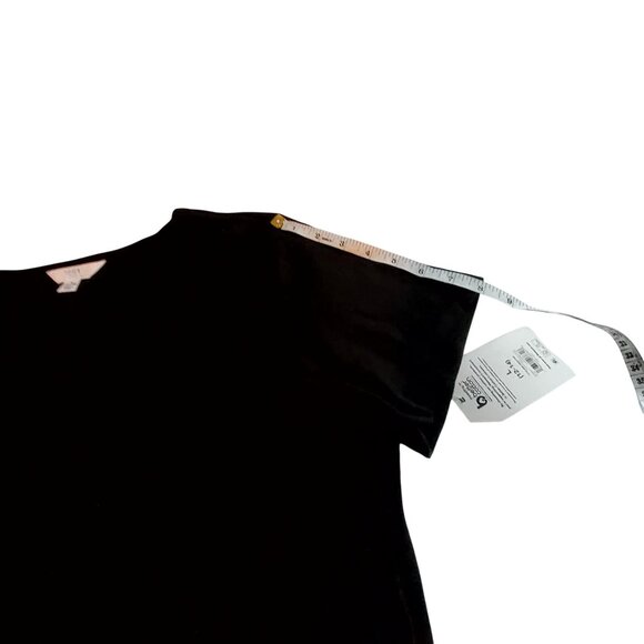 Time And Tru Size L Black Cotton Side Cinch T-Shirt Lightweight and breathable - Picture 11 of 11